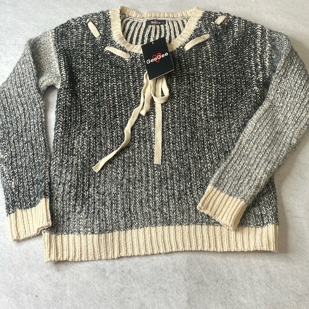 GeeGee Crewneck Ombré Sweater Nwt Sz s